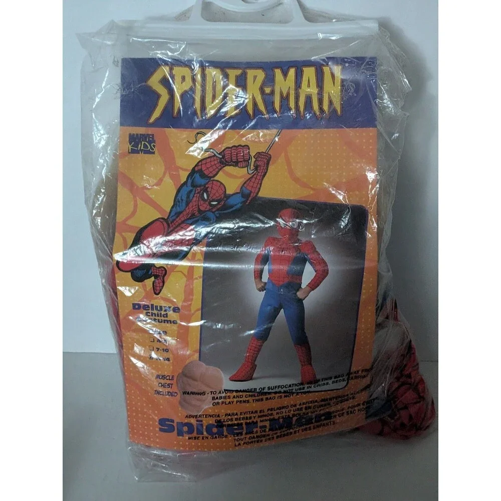 Spiderman Child Deluxe Comic Costume Boys Superhero Child Theme Party Size 11-14